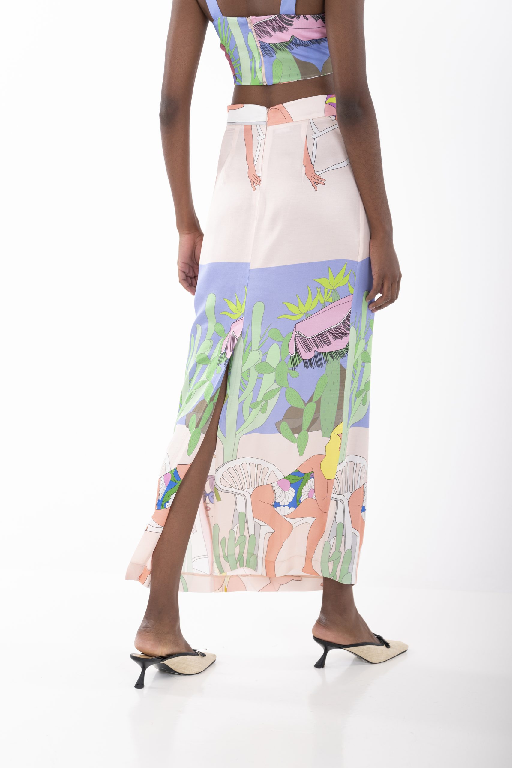 Beach nude long skirt c