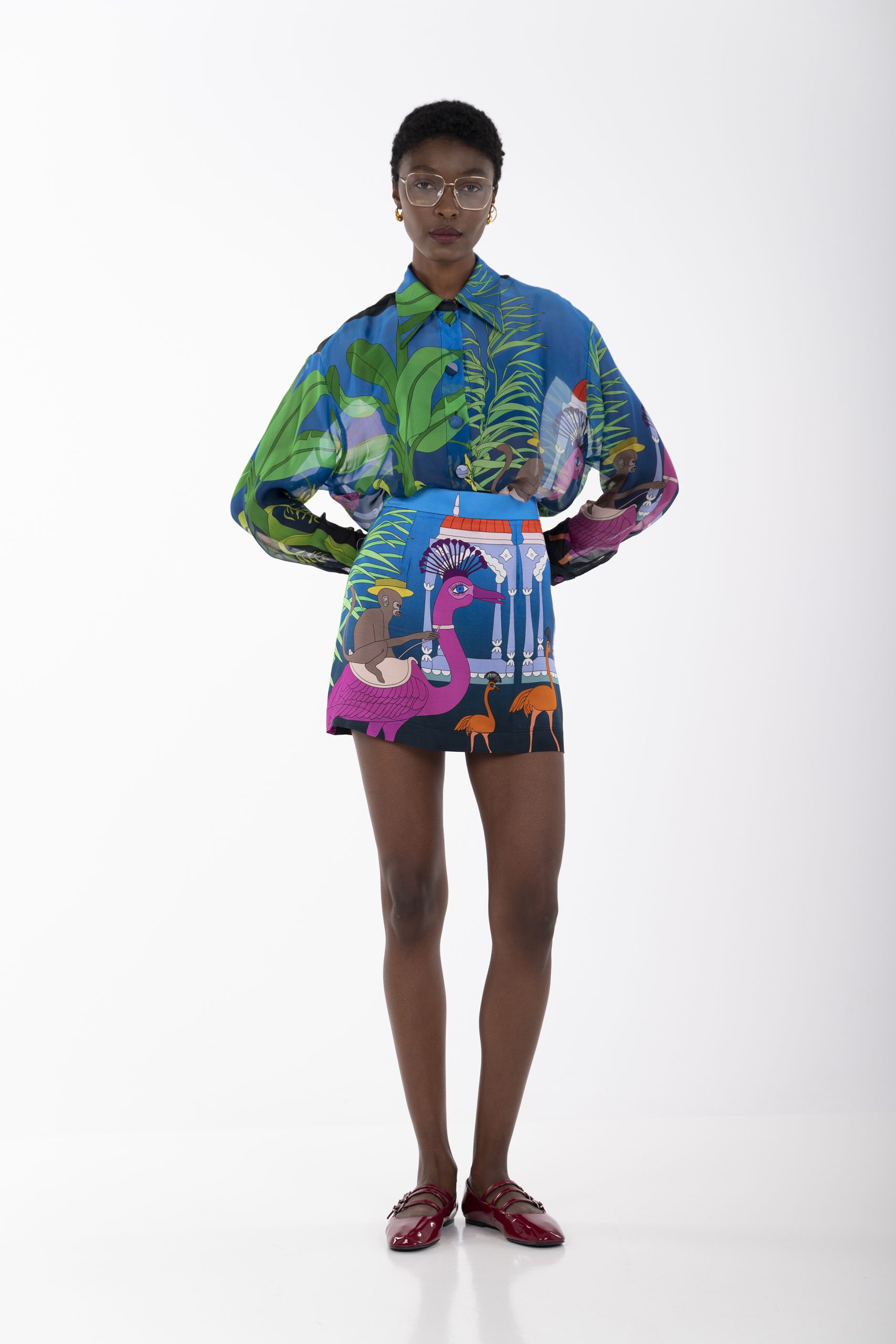 The ladyshort skirt a