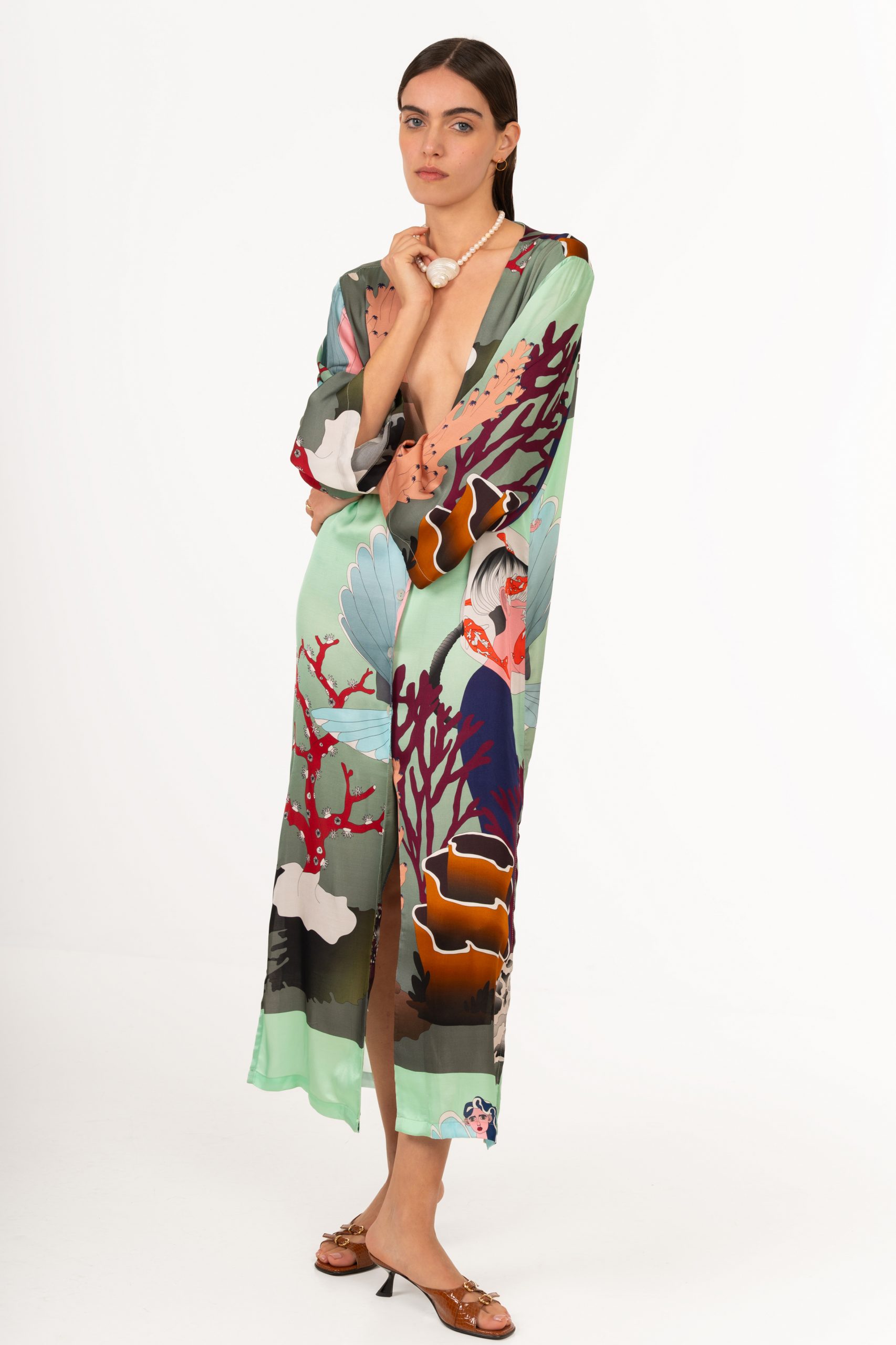 Urban Seased mint kimono visc b