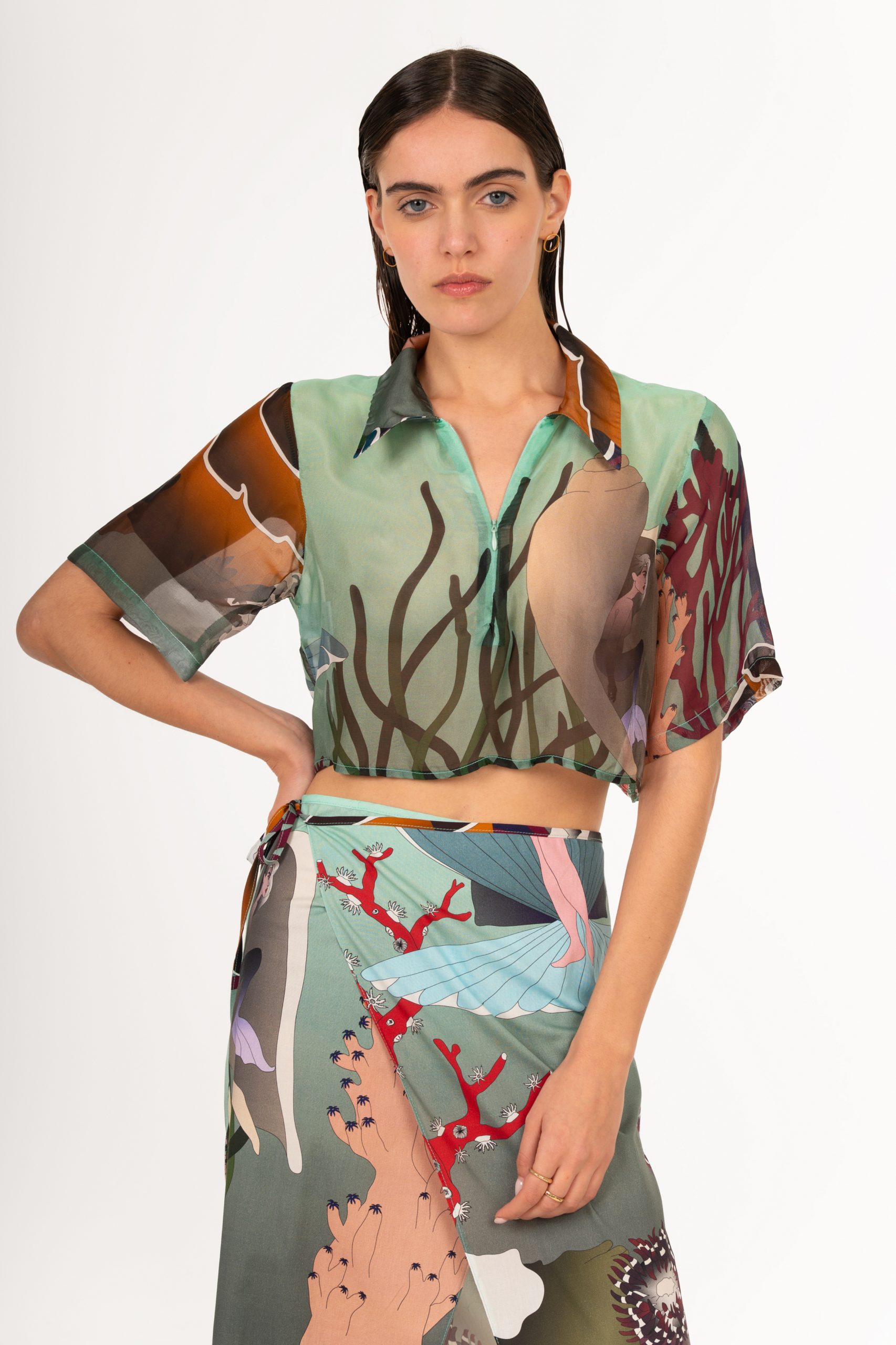 Urban Seased mint crop top c