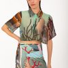 Urban Seased mint crop top e