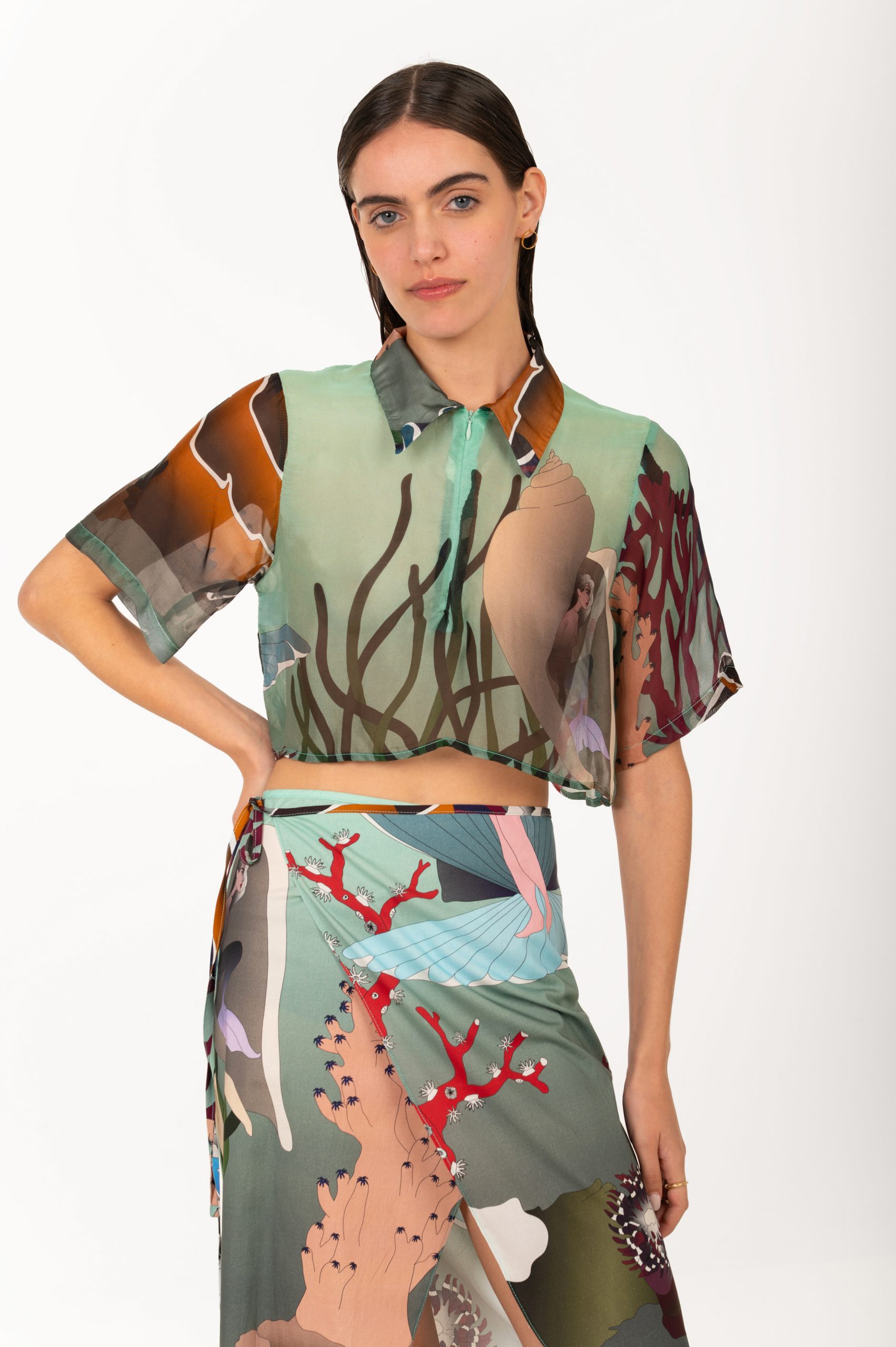 Urban Seased mint crop top e