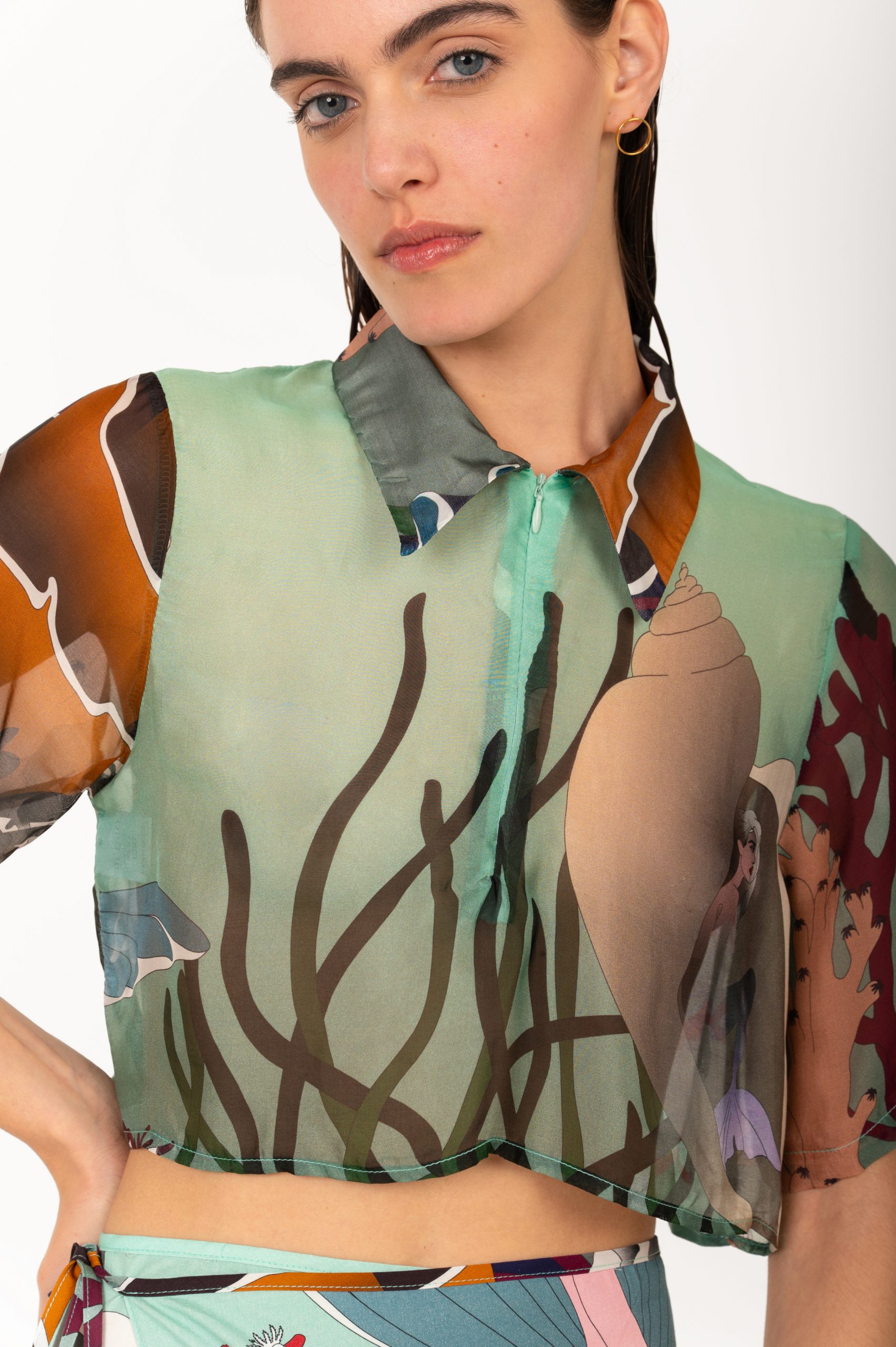 Urban Seased mint crop top f